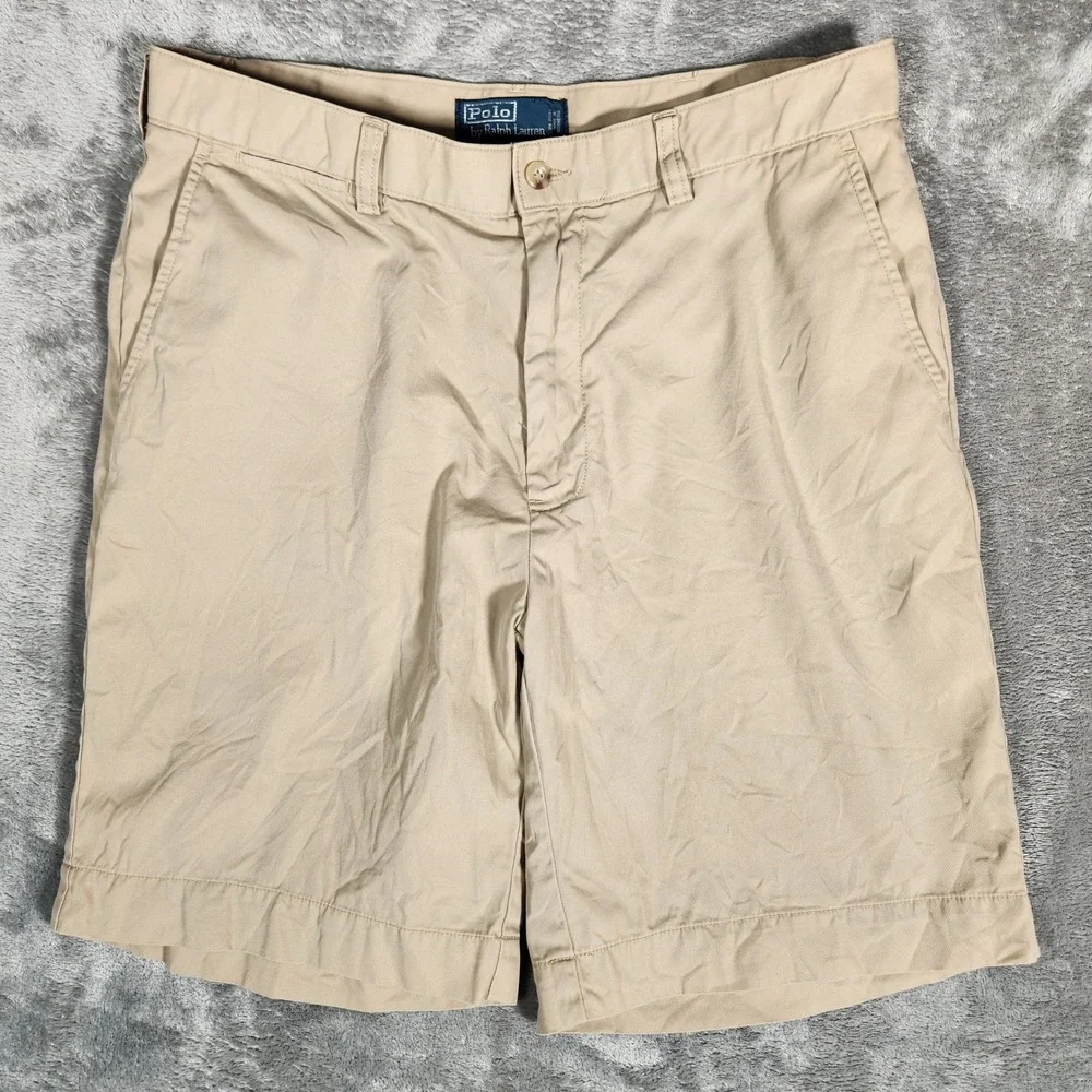 Polo Ralph‎ Lauren Prospect Shorts 34 Men's Tan Cotton Casual Chino Shorts